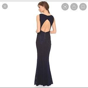 Alice & Olivia Open back lace gown